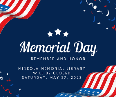 Closed for Memorial Day holiday